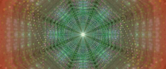 Kaleidoscopic Neon Tunnel VJ Loop 2.39:1 Cinemascope 60fps Screensaver