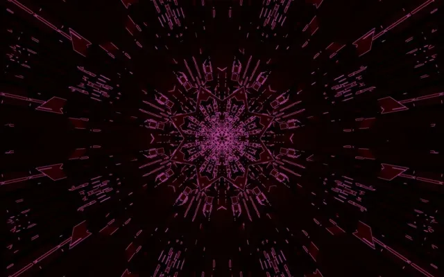 Vj loop Neon Tunnel Pink Kaleidoscope Burst 60fps 16:10 macbook Screensaver