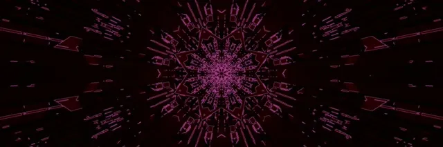 Caleidoscopio Fractal Maxenta Túnel Neón VJ Loop 3:1 Triple Ancho 60fps Protector