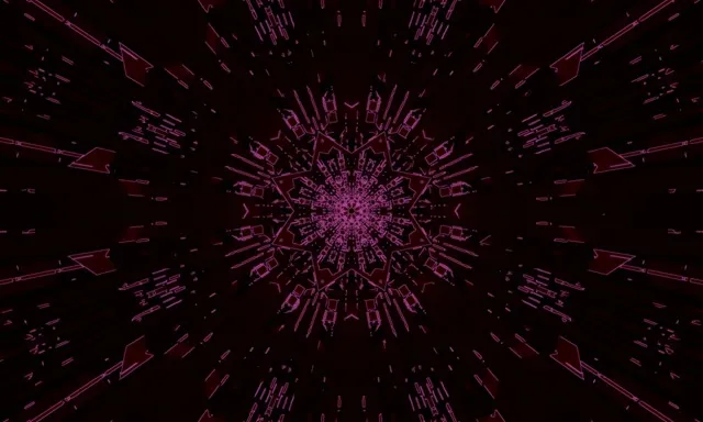 Túnel de Neó Explosió Calidoscopi Magenta VJ Loop 5:3 Wide 60fps Estalvi de Pantalla