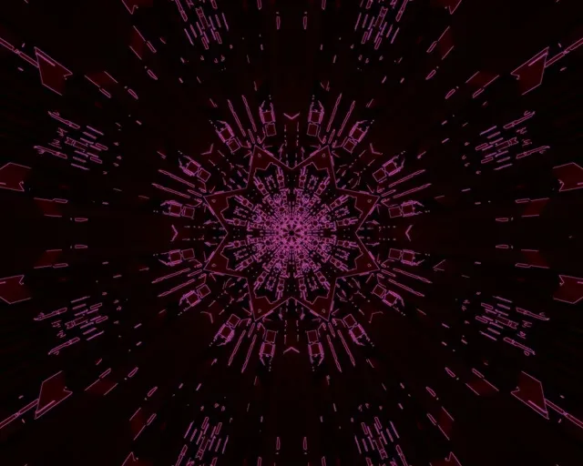 Neon Tunnel Pink Mandala Burst Vj Loop 5:4 industrial 60fps Screensaver