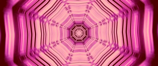 Neon Tunnel Pink Octagon Vortex Screensaver 2.39:1 Cinemascope 60fps Vj Loop