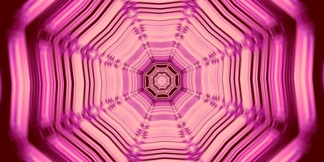 Neon Tunnel Pink Octagon Vortex Vj Loop 2:1 Univisium 60fps Screensaver
