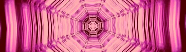 Neon Tunnel Octagon Vortex Pink VJ Loop 32:9 Super Ultrawide 60fps Screensaver