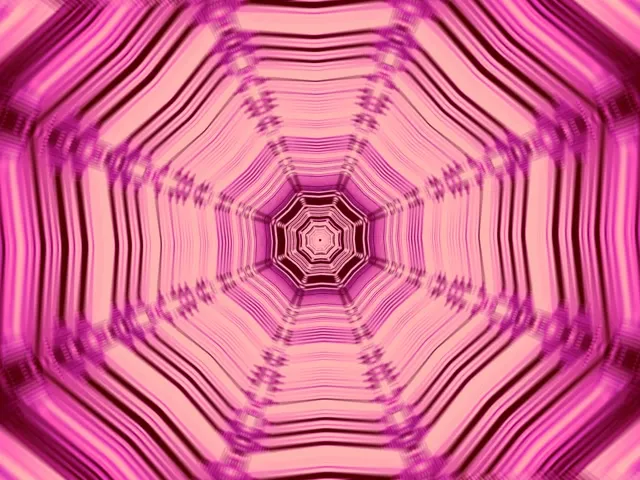 Neon Tunnel Pink Octagon Vortex 4:3 Classic 60fps Screensaver Vj Loop