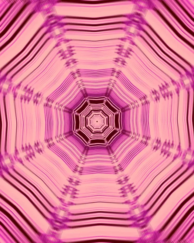 Neon Tunnel Pink Octagon Vortex Vj Loop 4:5 Instagram 60fps Screensaver