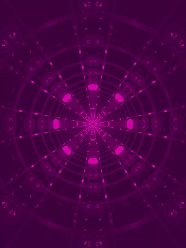 Neon Tünel Mor Örümcek Ağı Vortex VJ Loop 3:4 iPad Portrait 60fps Ekran Koruyucu