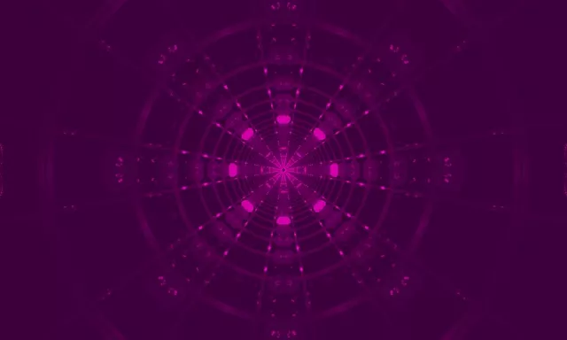 Neon Tunnel Lilla Edderkoppenet Hvirvel VJ Loop 5:3 Bred 60fps Pauseskærm