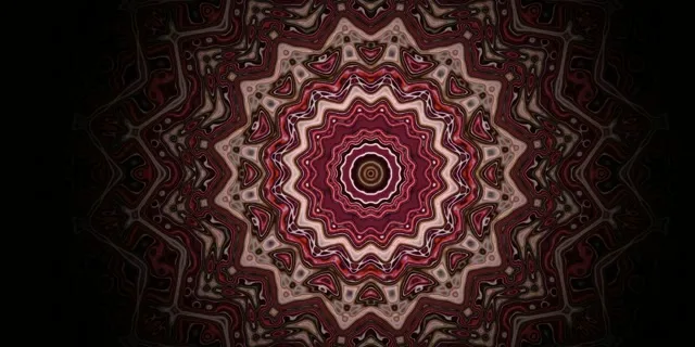 Túnel Neón Fractal Estrella Mandala VJ Loop 2:1 Univisium 60fps Salvapantallas