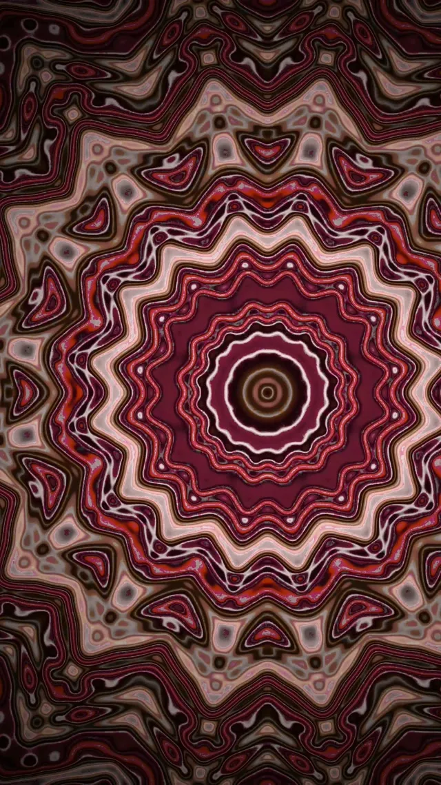 Neon Tunnel Stjerne Mandala Kaleidoskop 60fps 9:16 Reels Pauseskærm VJ Loop