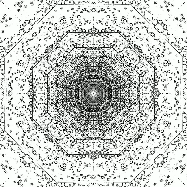 Neon Tunnel Fractal Mandala Vortex | VJ Loop 1:1 Square 60fps Screensaver