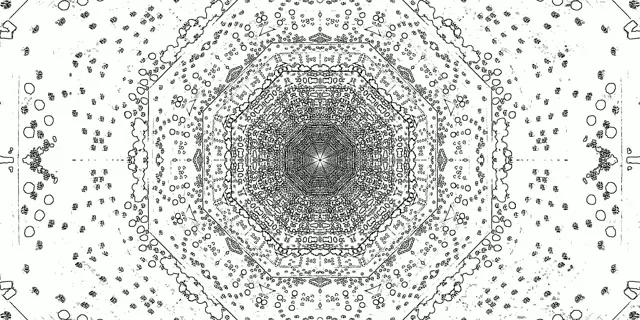 Neon Tunnel Octagon Vortex Vj Loop 2:1 Univisium 60fps Screensaver