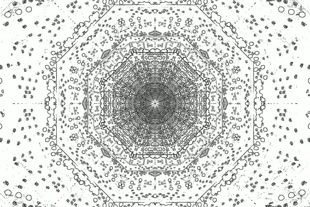 Неоновий Тунель Восьмикутний Вихор Vj Loop 3:2 Surface 60fps Заставка