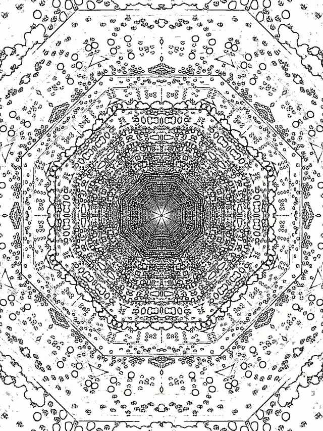 Neono Tunelis Mandala Sūkurys 3:4 iPad Portretas 60fps Ekrano Užsklanda Vj Loop