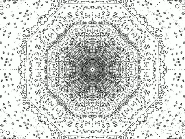 Tunnel Neon Vortice Bolla Ottagono Screensaver 4:3 Classic 60fps VJLoops