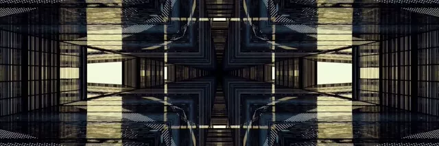 Terowongan Neon Grid Cermin 3:1 Triple Wide 60fps Screensaver VJLoops