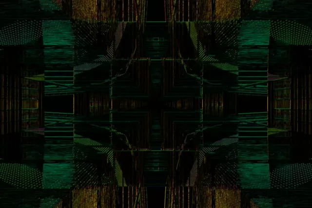 Mirrored neon tunnel 3:2 surface 60fps screensaver VJ loop