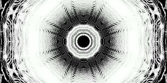 Neon Tunnel Star Kaleidoscope VJ Loop 2:1 Univisium 60fps Screensaver