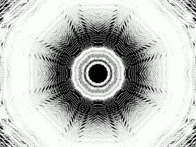 Neon Tunnel Black White Star Vortex Vj Loop 4:3 Classic 60fps Screensaver