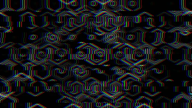 Neon chromatic hexagon patterns 4K UHD motion background