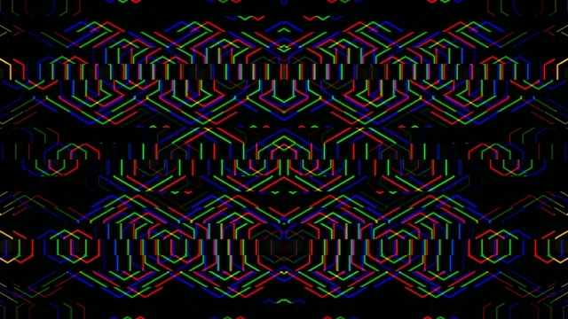 Neon Geometric 3D Lines Animation 4K