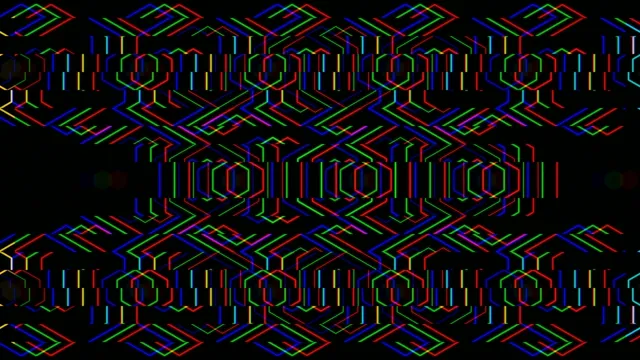 Neon geometric 4K VJ loop background for broadcast and streaming