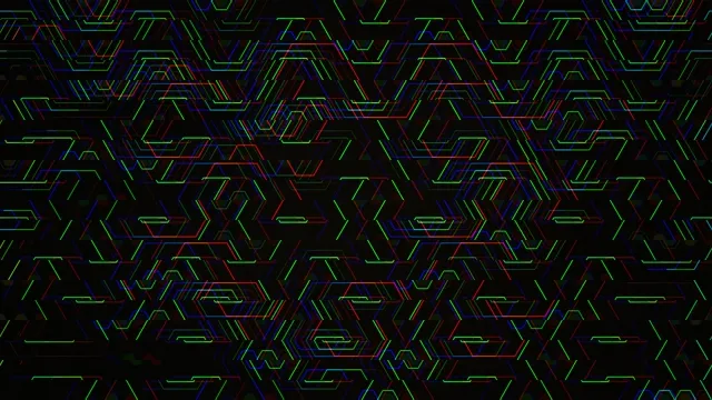 Neon Geometric Circuit Board Pattern Animation