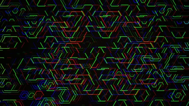 Neon Geometric Circuit Pattern Motion Background