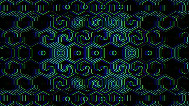 Neon geometric hexagon loop 4K UHD widescreen motion background