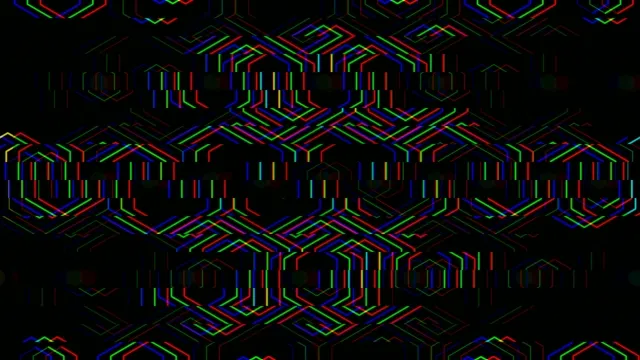 Neon Geometric Hexagon Pattern Animation 4K