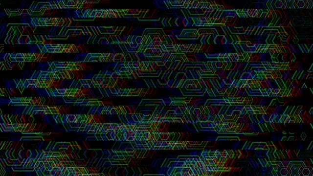 Neon Geometric Lines Digital Background 4K