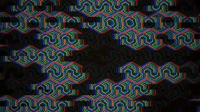 Neon geometric loop 4K UHD widescreen VJ background for broadcast