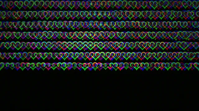 Neon heart pattern 4K UHD widescreen motion background loop