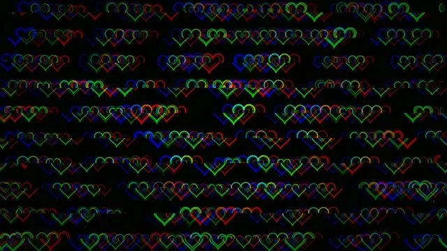 Neon hearts 4K seamless loop background for video creators