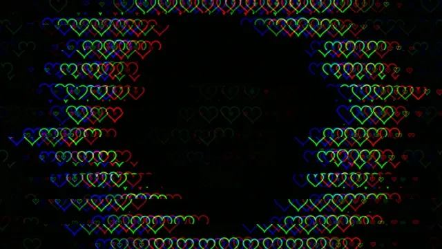 Neon Hearts Falling Loop - 4K Ultra HD Animation