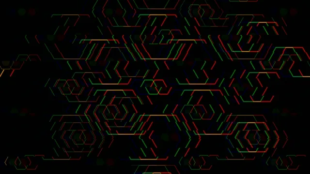 Neon hexagon geometric pattern 4K UHD widescreen motion background