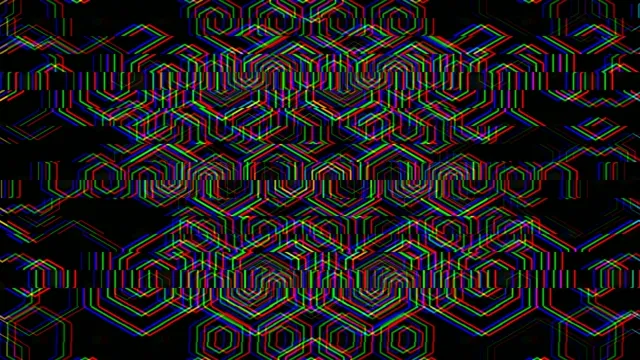 Neon Hexagon Grid 4K Motion Graphics Background