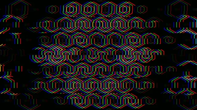 Neon hexagon grid 4K UHD motion background loop