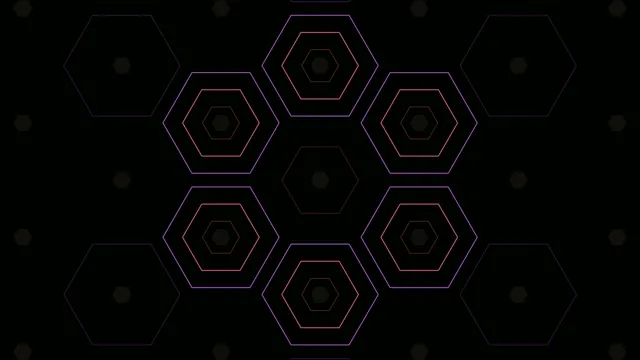 Neon Hexagon Grid Abstract Animation 4K