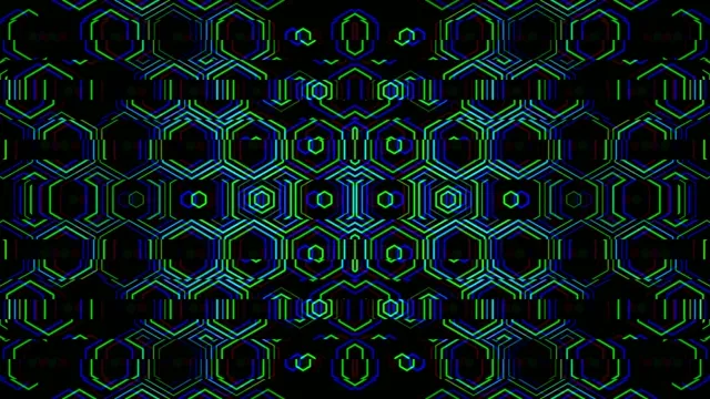 Neon Hexagon Grid Abstract Motion Background