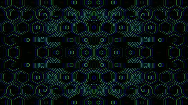 Neon Hexagon Grid Abstract Motion Graphics Animation
