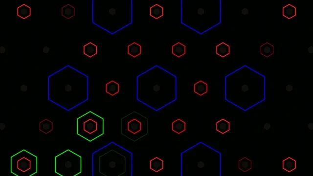 Neon Hexagon Grid Animation 4K