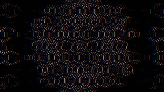 Neon Hexagon Grid Animation - 4K Digital Background