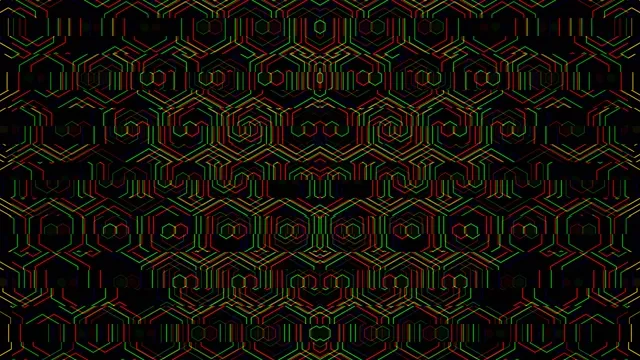 Neon Hexagon Grid Animation 4K Sci-Fi Background