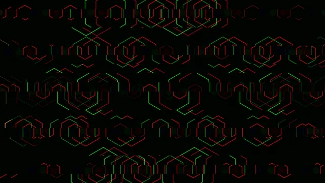 Neon Hexagon Grid Animation - Abstract Tech Background