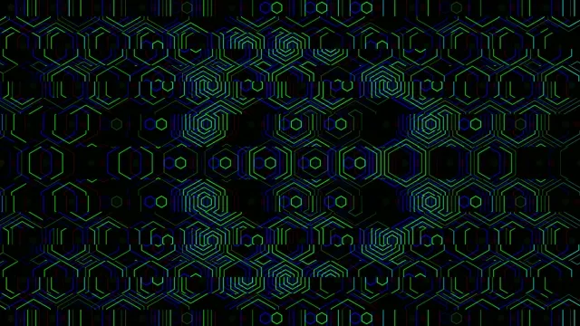 Neon Hexagon Grid Animation - Digital Tech Background