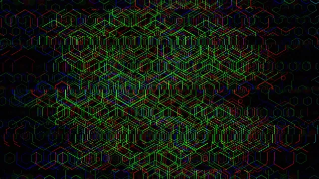 Neon Hexagon Grid Digital Abstract Animation 4K