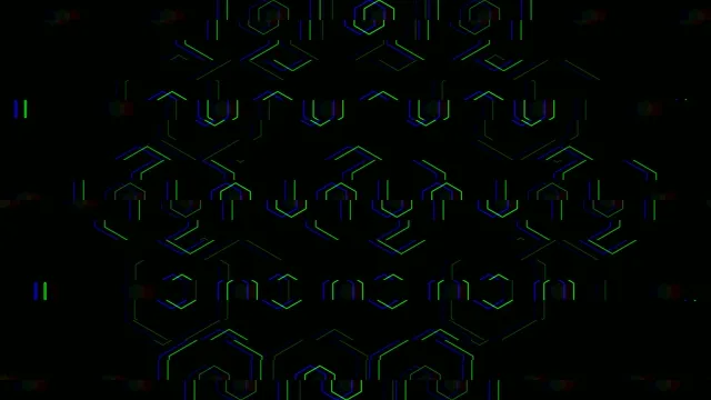 Neon Hexagon Grid Digital Network Animation 4K