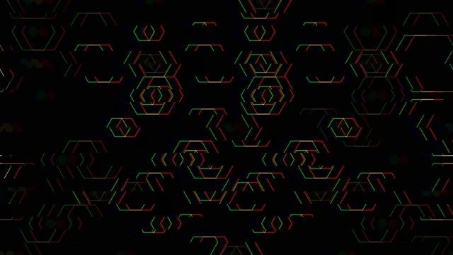 Neon Hexagon Grid Digital Pattern Animation