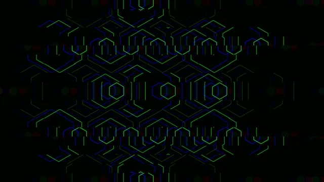 Neon Hexagon Grid Matrix Animation 4K